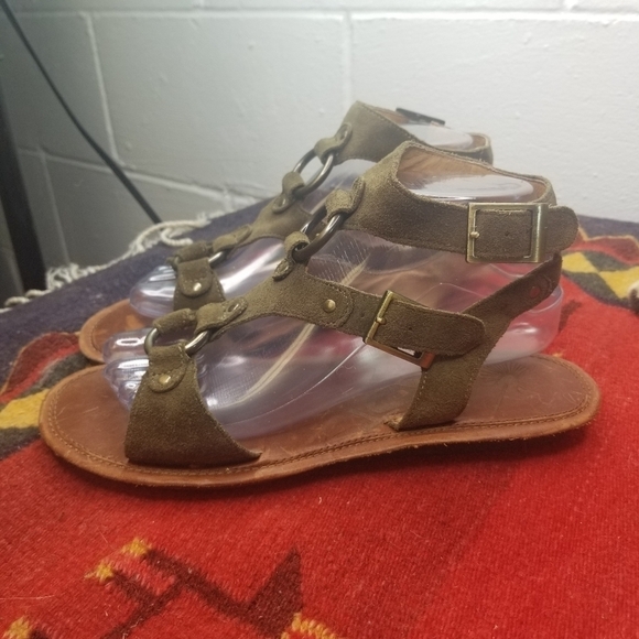 OTBT Fallbrook green suede gladiator sandals - Picture 10 of 12